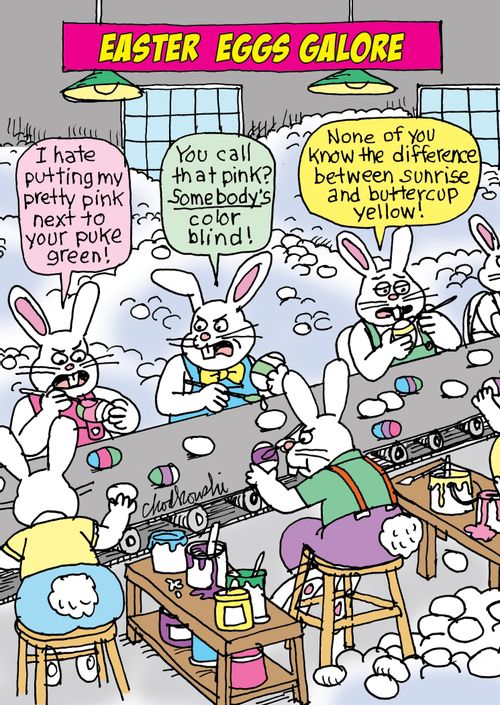 "I hate putting my pretty pink next to your puke green!"