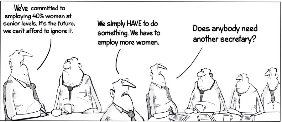 "We've committed to employing 40% women at senior levels. It's the future, we can't afford to ignore it."