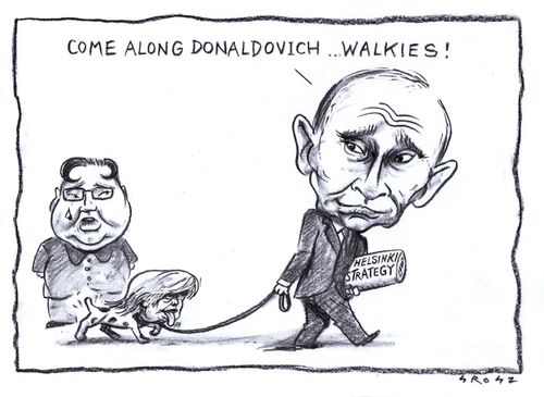 Helsinki Summit 2018 Trump goes walkies