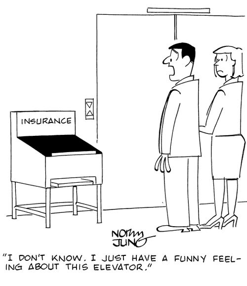 "I don't know. I just have a funny feeling about this elevator."