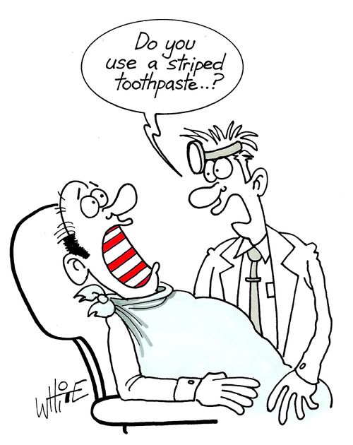 "Do you use a striped toothpaste...?"