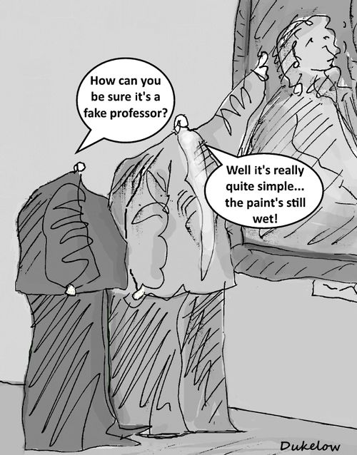 "How can you be sure it's a fake professor?"