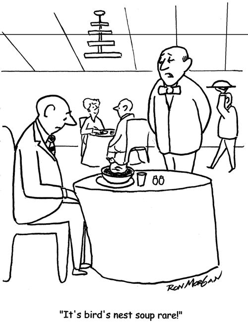 "It's bird's nest soup rare!"
