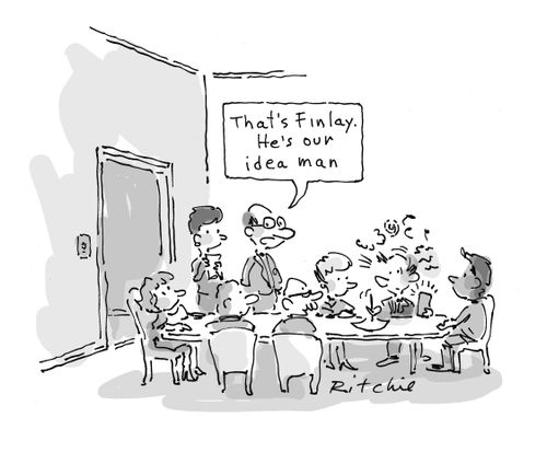 "That's Finlay. He's our idea man." 