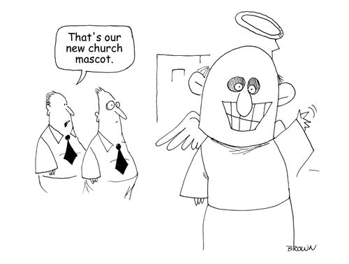 "That's our new church mascot." 