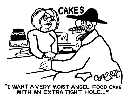 "I want a very moist angel food cake with an extra tight hole..."