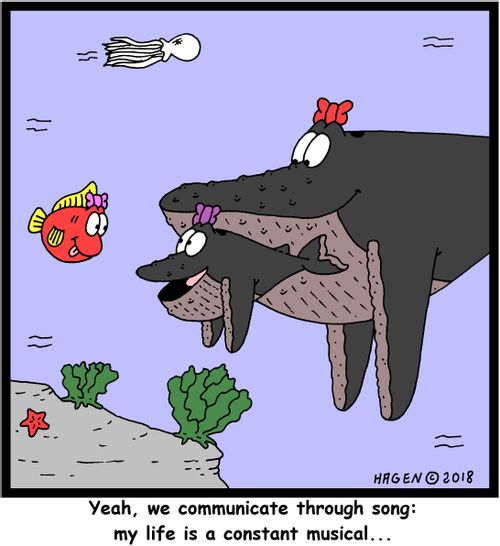 "Yeah, we communicate through song: my life is a constant musical..."