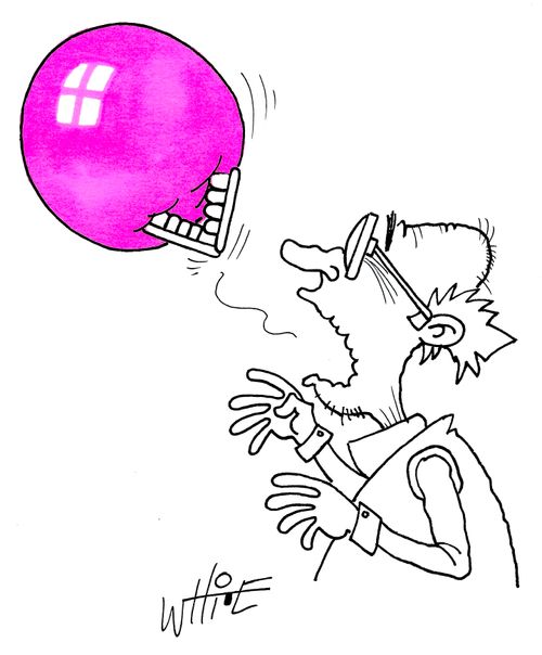 Bubblegum dentures...