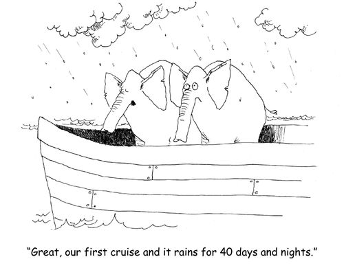 "Great, our first cruise and it rains for 40 days and nights."
