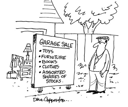 Garage Sale: Assorted shares of stocks.