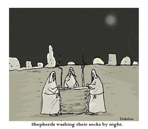 Shepherds washing their socks by night.