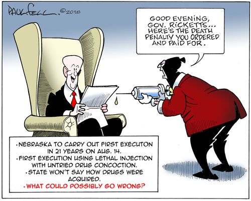 "Good evening, Gov. Ricketts...here's the death penalty you ordered and paid for."
