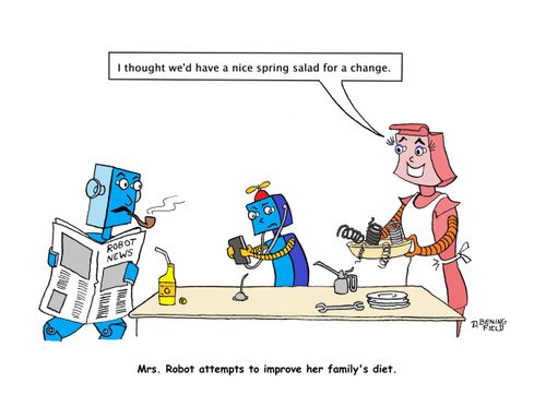 Mrs. Robot attempts to improve her family's diet.