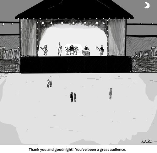 "Thank you and goodnight! You've been a great audience."