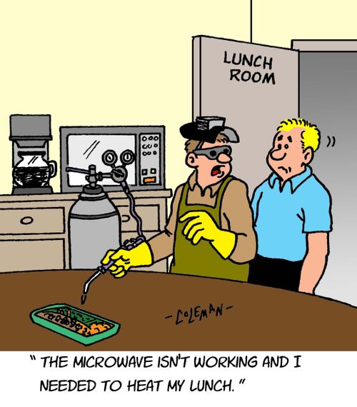 "The microwave isn't working and I needed to heat my lunch."