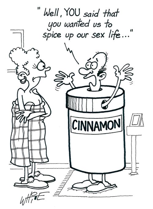 "Well, you said that you wanted us to spice up our sex life..."