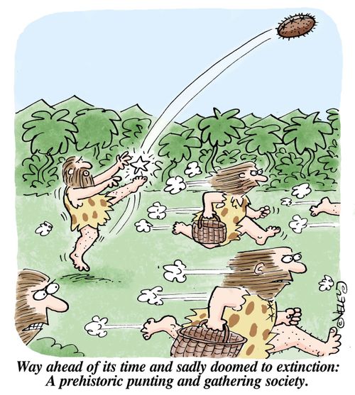 Way ahead of its time and sadly doomed to extinction: A prehistoric punting and gathering society.