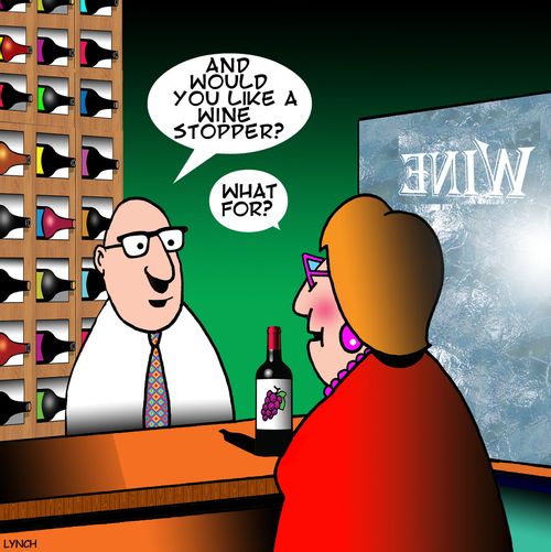 "And would you like a wine stopper?"