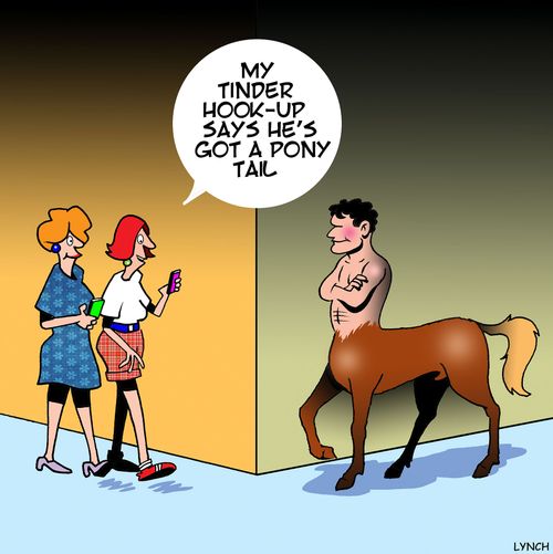 "My tinder hook-up says he's got a pony tail."