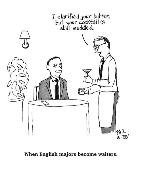 When English majors become waiters.