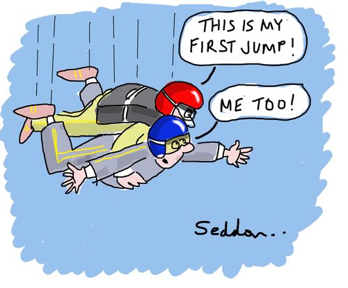 "This is my first jump!"