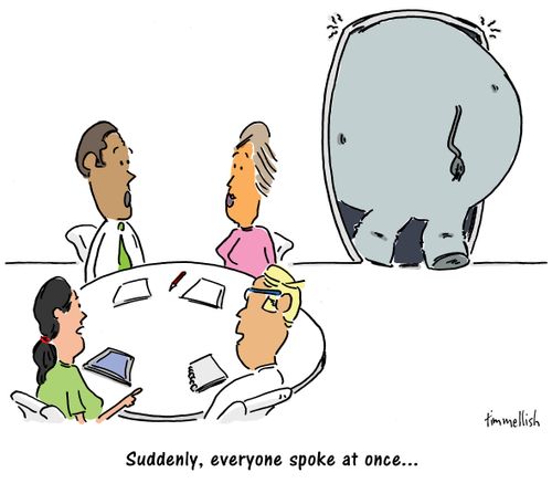 Suddenly, everyone spoke at once....