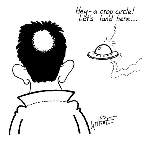 "Hey - a crop circle! Let's land here...."