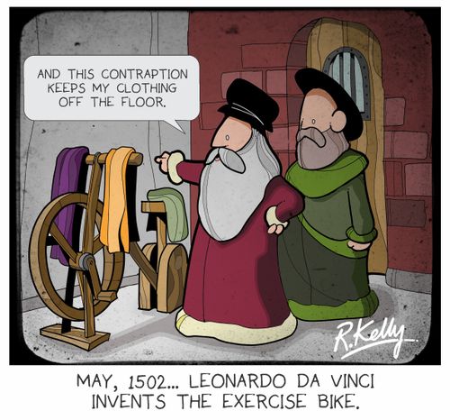 May, 1502. . . Leonardo Da Vinci Invents the Exercise Bike
