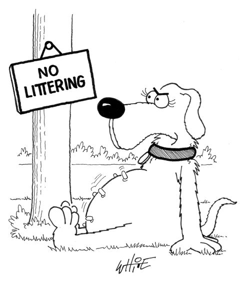 No littering...