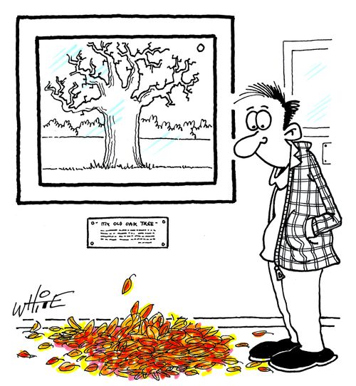 Painting shedding leaves