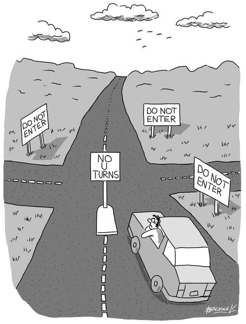 Do Not Enter and No U Turns