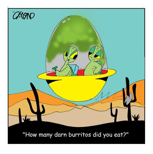 "How many darn burritos did you eat?"