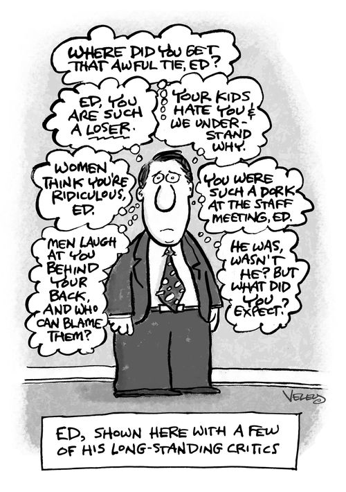 Ed, shown here with a few of his long-standing critics.