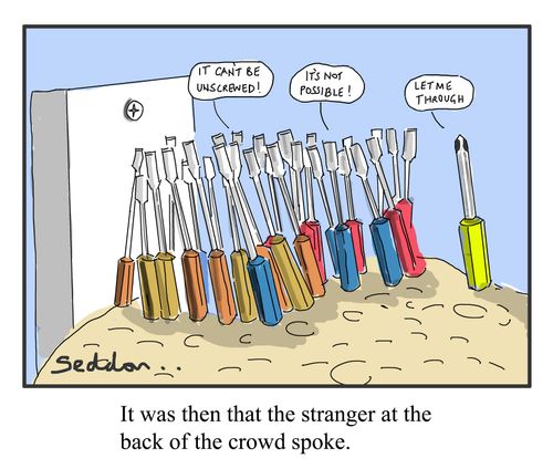 It was then that the stranger at the back of the crowd spoke.