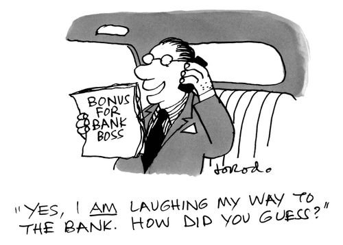 "Yes, I AM laughing my way to the bank. How did you guess?"