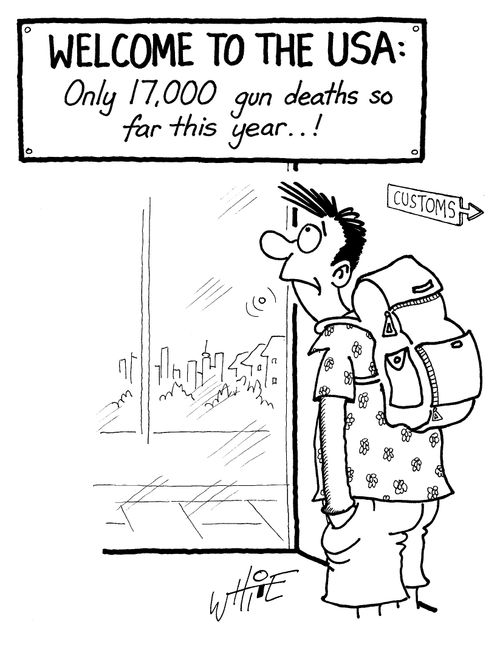 Welcome to the USA: Only 17,000 gun deaths so far this year. . !