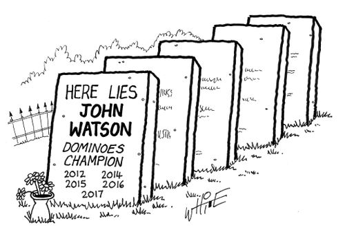 Here Lies John Watson Dominoes Champion
