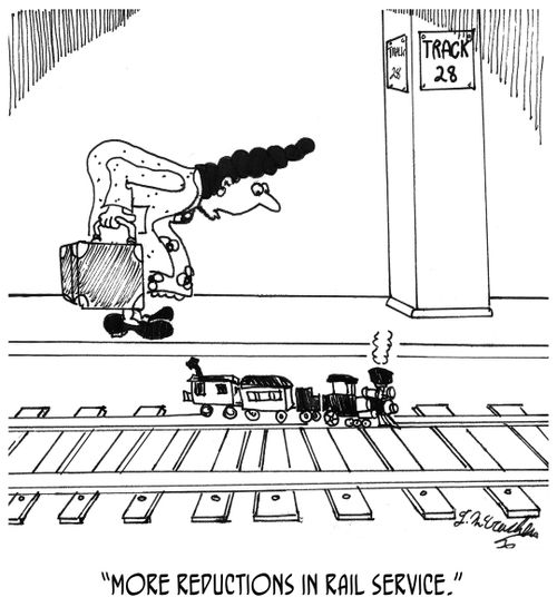 "More reductions in rail service."