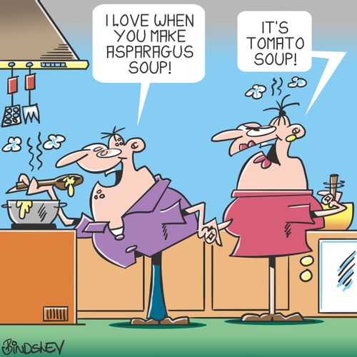 "I love when you make asparagus soup!"