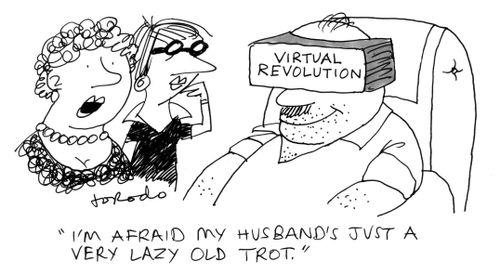 "I'm afraid my husband's just a very lazy old Trot."