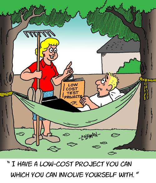 "I have a low-cost project you can which you can involve yourself with."
