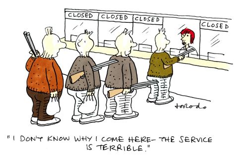"I don't know why I come here - the service is terrible."