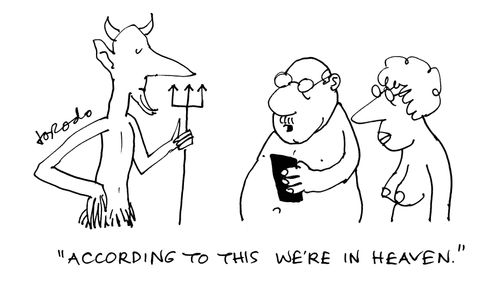 "According to this we're in heaven."