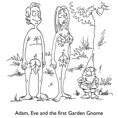 Adam, Eve and the first Garden Gnome