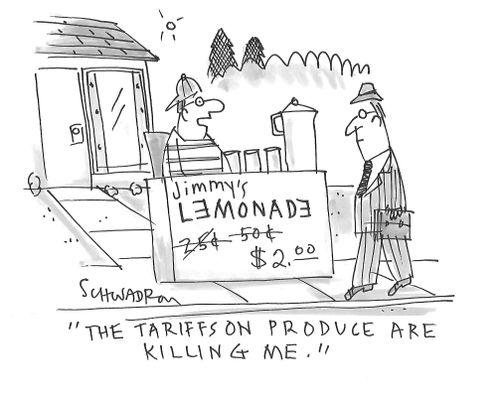 "The tariffs on produce are killing me."