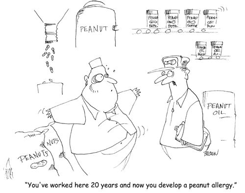 "You've worked here for 20 years and now you develop a peanut allergy."