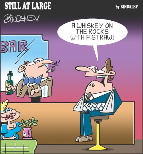 "A whiskey on the rocks with a straw!"