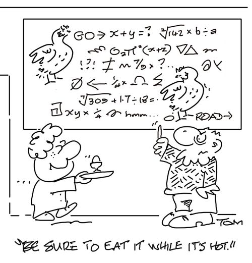 "Be sure to eat it while it's hot."