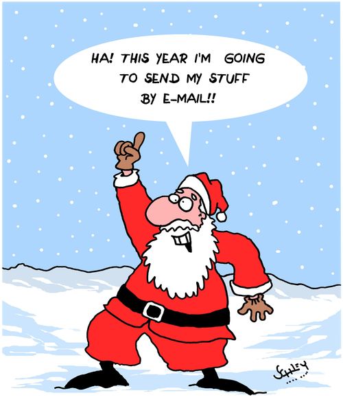 "Ha! This year I'm going to send my stuff by e-mail!!"