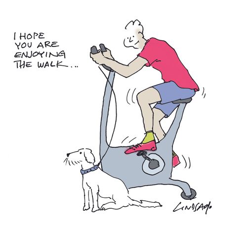 "I hope you are enjoying the walk..."